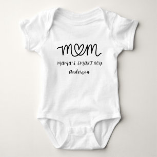 Mum Personalised Name Cute Morden  Baby Bodysuit