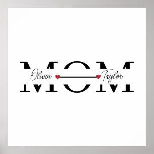 Mum Personalised Name Mother's Day Poster