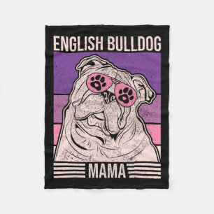 Mum Pet Owner Animal Lover Outfit English Bulldog Fleece Blanket