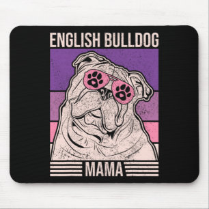 Mum Pet Owner Animal Lover Outfit English Bulldog Mouse Pad