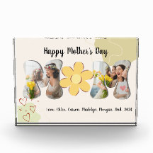 Mum Photo Block, Personalised Mother's Day Gift