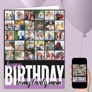 Mum Photo Collage 31 Pictures Happy Birthday Card