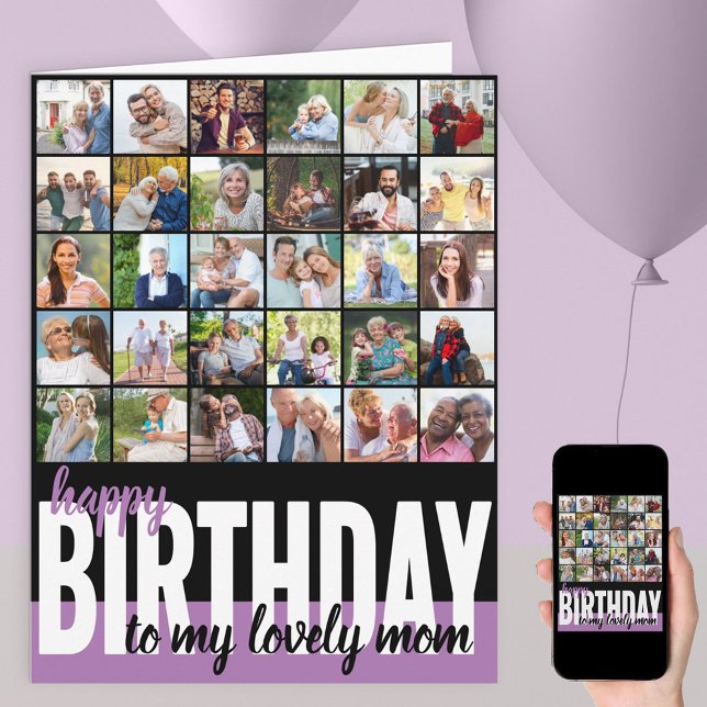 Mum Photo Collage 31 Pictures Happy Birthday Card (Creator Uploaded)