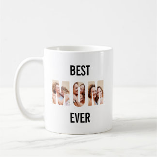 Mum Photo Collage Cutout Mother's Day Birthday Coffee Mug