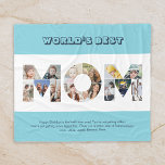 Mum Photo Collage Cutout Mother's Day Birthday Fleece Blanket<br><div class="desc">Celebrate the special moments with your mother with this Mum Photo Collage design. This customisable design is perfect for creating a personalised and heartfelt gift for Mother's Day and Birthday celebration. Craft a beautiful collage with the word MOM, featuring cherished moments, creating a visual journey of the precious memories you've...</div>
