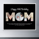 Mum Photo Collage Cutout Mother's Day Birthday Poster<br><div class="desc">Celebrate the special moments with your mother with this Mum Photo Collage design. This customisable design is perfect for creating a personalised and heartfelt gift for Mother's Day and Birthday celebration. Craft a beautiful collage with the word MOM, featuring cherished moments, creating a visual journey of the precious memories you've...</div>