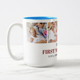 Mum Photo Collage First Mother's Day Keepsake Gift Two-Tone Coffee Mug