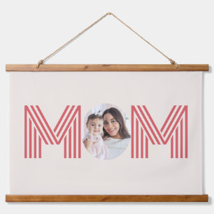 Mum Photo Minimal Modern Mothers Day Gift Hanging Tapestry