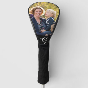 Mum Photo Monogram Modern Script Inital Golf Head Cover