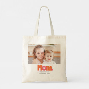 Mum Photo Orange/Pink Tote Bag