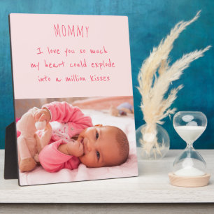 Mum Poem and Custom Baby Girl Photo Plaque