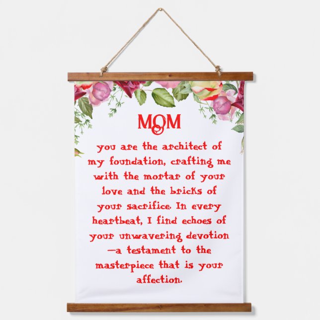 Mum Poem Hanging Tapestry (Front)
