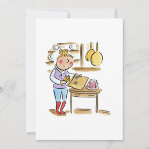 Mum posting vegetables invitation