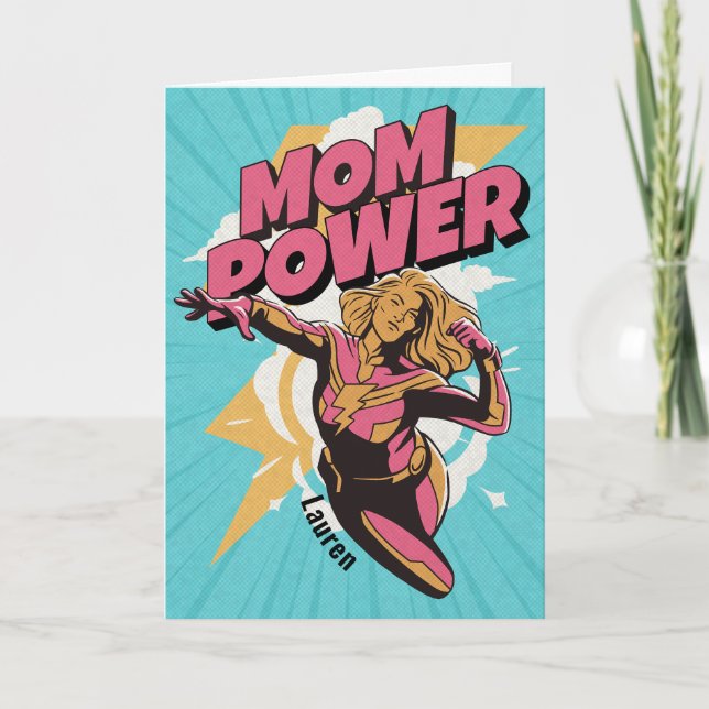 Mum Power Personalised Mother's Day Card (Front)
