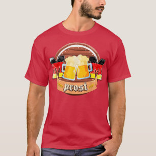 Mum Prost Funny Dog Paw Oktoberfest Germany Beer T-Shirt