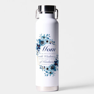 Mum - Proverbs 31:26 Mother's Day Scripture Floral Water Bottle
