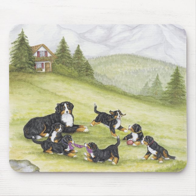 Mum & Pups Mouse Pad (Front)