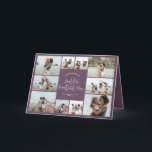 Mum purple elegant modern minimal photo collage thank you card<br><div class="desc">Worlds greatest Mum script elegant modern minimal purple personalised photo collage simple clean lines mothers day card.</div>