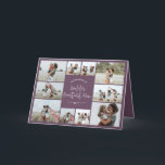 Mum purple elegant modern minimal photo collage thank you card<br><div class="desc">Worlds greatest Mum script elegant modern minimal purple personalised photo collage simple clean lines mothers day card.</div>