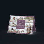 Mum purple elegant modern minimal photo collage thank you card<br><div class="desc">Worlds greatest Mum script elegant modern minimal purple personalised photo collage simple clean lines mothers day card.</div>