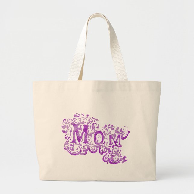 "Mum" purple / light tote bag (Front)