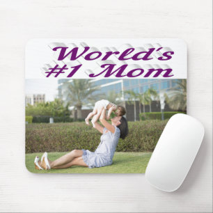 Mum purple photo mouse pad