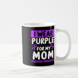 Mum Purple Ribbon Mother´s Day Mama Overdose Aware Coffee Mug