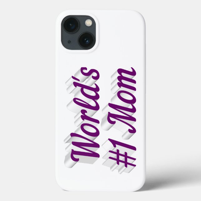 Mum purple text iPhone case (Back)