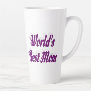 Mum purple text latte mug