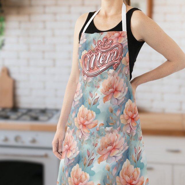 Mum Queen Floral  Apron (Creator Uploaded)