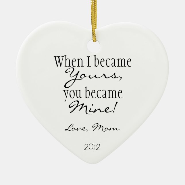 Mum quote ceramic tree decoration (Front)