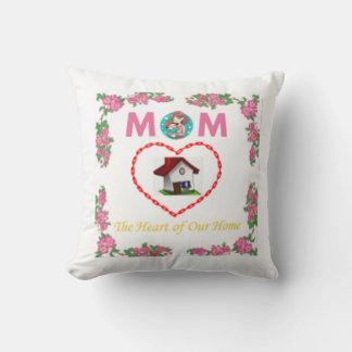 Mum Quote Throw Pillow - Floral Design.