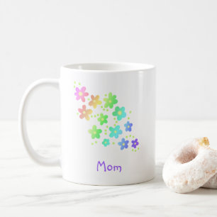 Mum Rainbow Flowers Mug