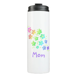 Mum Rainbow Flowers Thermal Tumbler