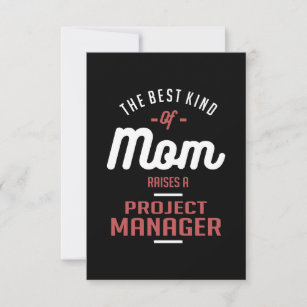 Mum Raises a Project Manager RSVP Card