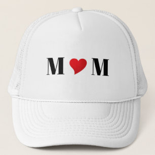 Mum red heart, Mum, Mother's Day, Birthday gift Trucker Hat