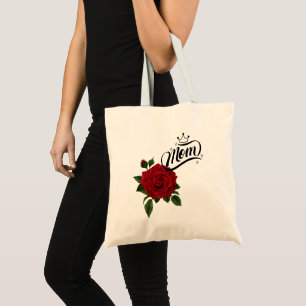 Mum Red Rose Tote Bag