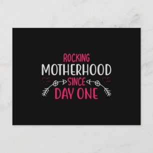 Mum - Rocking motherhood since day one Postcard
