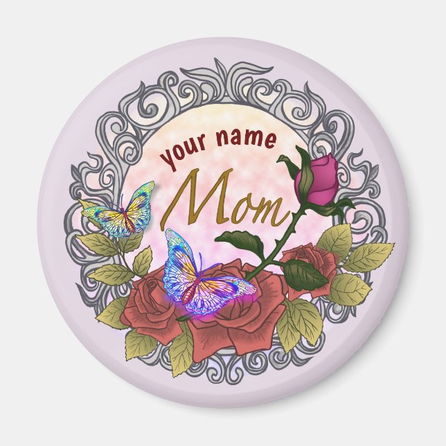 Mum Rose Rosebud custom  Magnet (Front)