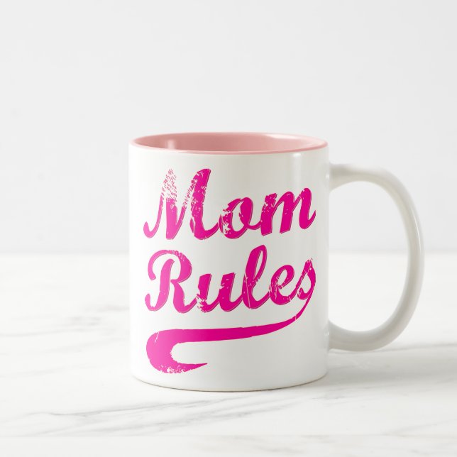 Mum Rules Funny Saying Mug (Right)