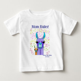 Mum Rules Momma LLama &  Baby T-Shirt