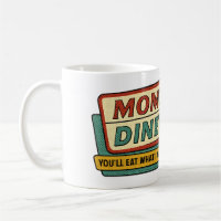 Mum’s Diner Retro Sign – 1950s Halftone Humour