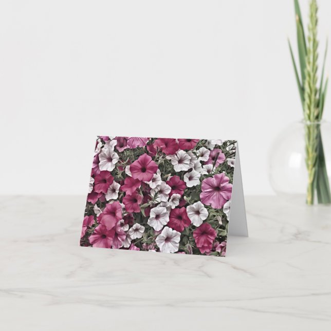 Mum’s Petunias thank you card (Front)