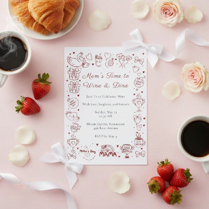 Mum’s Time to Wine & Dine Mother’s Day Brunch  Invitation