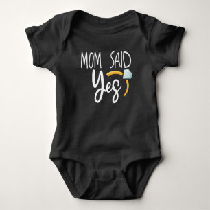 Mum Said Yes, Wedding Baby Announcement Bodysuit