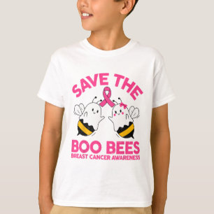 Mum Save The Breast Cancer Funny Halloween Boo Bee T-Shirt