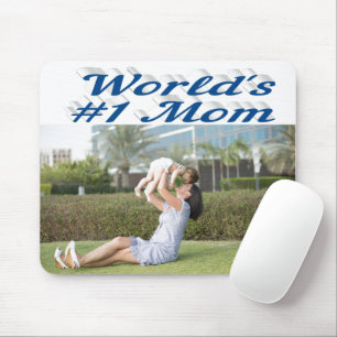 Mum sea blue photo mouse pad