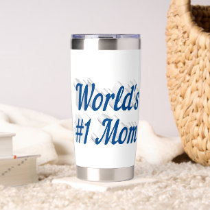 Mum sea blue text insulated tumbler