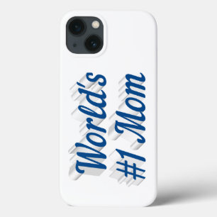 Mum sea blue text iPhone case