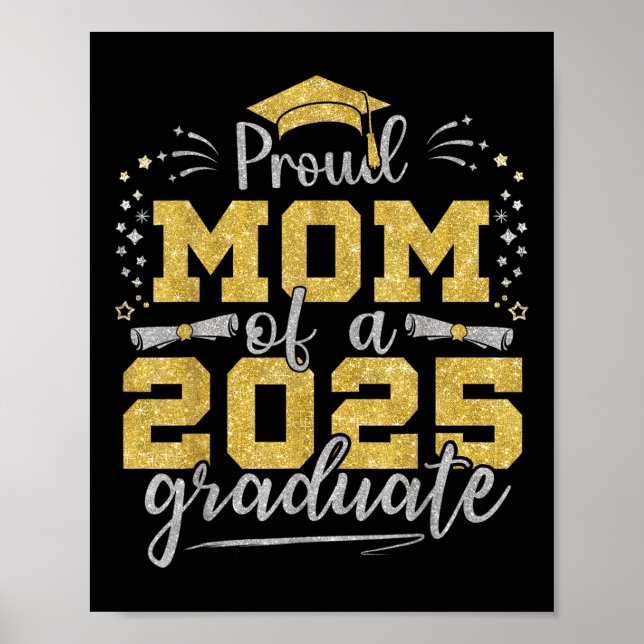 Mum Senior 2025 Proud Mum Of A Cl Of 2025 Graduate Poster (Front)